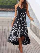 Asymmetry Floral V-Neck Maxi Dress